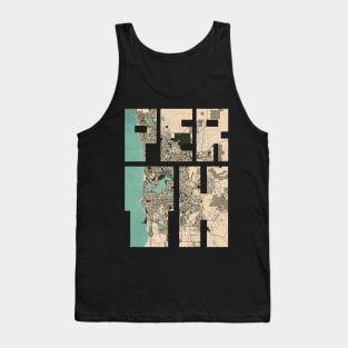 Perth, Australia City Map Typography - Vintage Tank Top